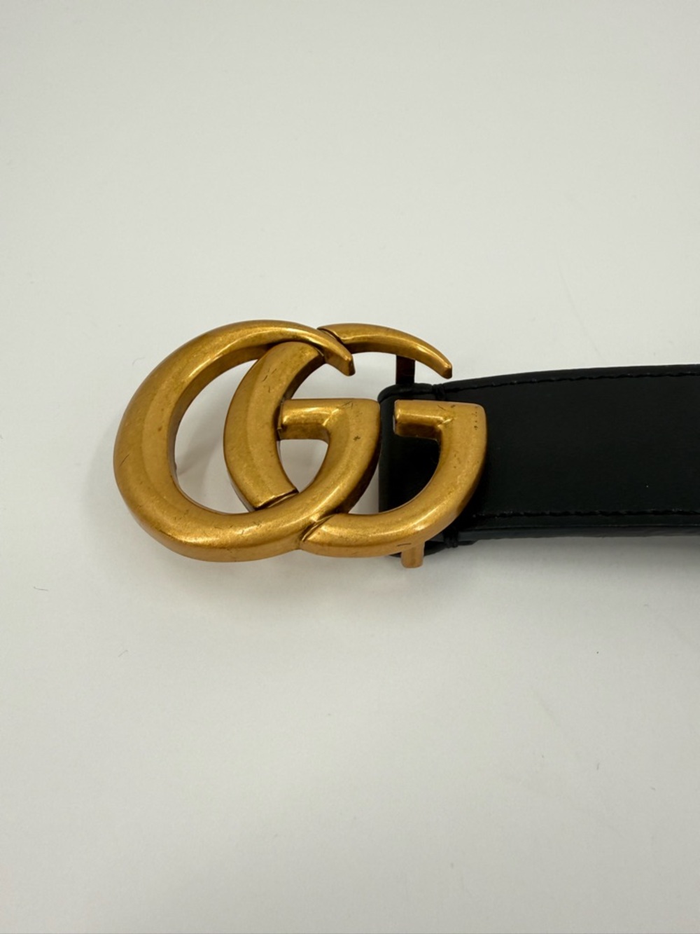 Gucci GG Marmont Wide Belt Black Leather Size 85/34 - Picture 7 of 13